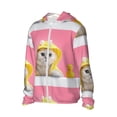 thumbnail image 2 of Rocae A Funny Cat Print Breathable Sun Protection Hoodie Quick-Dry Lightweight Long Sleeve Hoodie Unisex Running Sports Shirt X-Large, 2 of 9