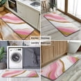 thumbnail image 6 of Pink Gold Marble Pattern Kitchen Rug Mat,Kitchen Runner Rugs Non Skid Washable,Decorative Kitchen Floor Mats for Kitchen,Sink,Laundry,17"x47.2", 6 of 7