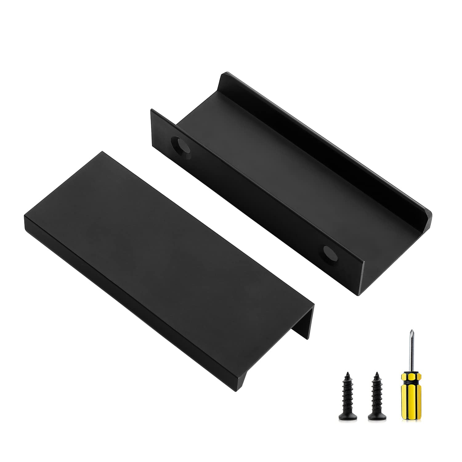 30 Pack Finger Pulls for 76mm/3" Length Black Edge Pulls Matte