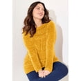 thumbnail image 2 of Catherines Women's Plus Size Chenille Cable-Knit Boatneck Sweater, 2 of 6