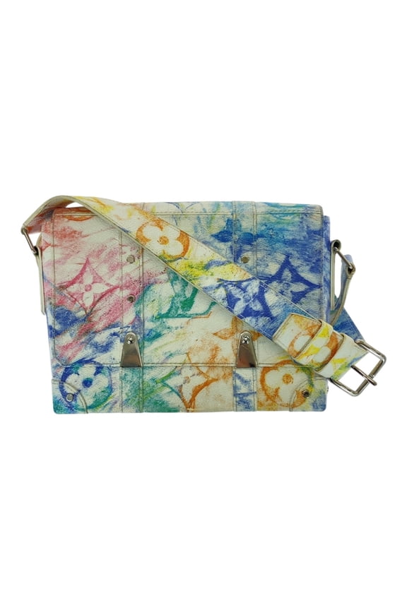 Pre-Owned LOUIS VUITTON Monogram Pastel Trunk Messenger Bag PM, Multicolore with Silver...