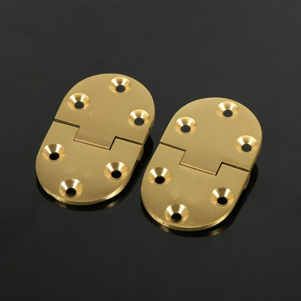 YLSHRF 2Pcs Brass Butler Tray Hinge Round Edge 21/2 x11/2 With Screws