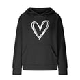 thumbnail image 4 of Mercatoo Girls Cute Heart Printed Hoodies School Casual Oversized Long Sleeve Kids Comfy Soft Pullover Tops Fall Winter Warm Clothes, 4 of 8