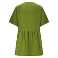 thumbnail image 4 of JMKQLZ Chemise Ample à Manches Courtes et Col en V pour Femmes, 4 of 6