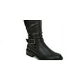 thumbnail image 2 of Carlos By Carlos Santana Women's Platform Zipper Padded Buckle Accent Ruched Sabina Round Toe Block Heel Boots Black Size 7 M, 2 of 3