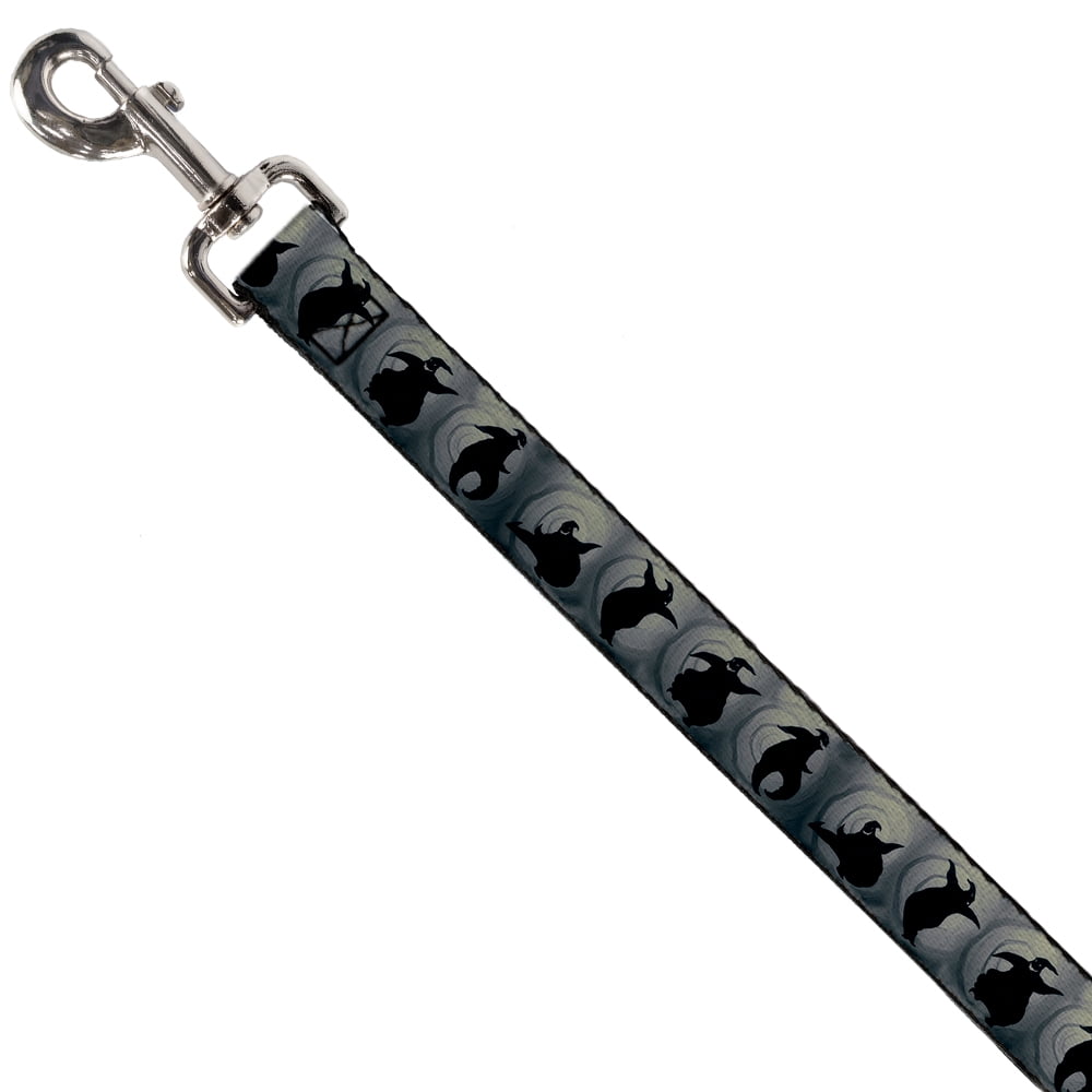 Disney Pet Leash, Dog Leash, Oogie Boogie Silhouette Poses Gray Black, 4 Feet Long 1.0 Inch Wide