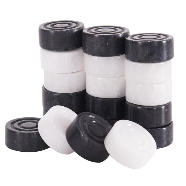 Set de figuras a cuadros Radicaln Marble de 3 cm en blanco y negro