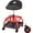 Red Stool With Red Casters, variant on Rolling Shop Stool with Wheels, Garage Work Mechanic Stool with Backrest, Roller Mechanic Chair, Adjustable Height, 360? Swivel, Tool Tray Storage, 330 LBS Capacity, Heavy Duty, Black