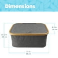thumbnail image 2 of Bamboo Basket with Lid - Cream White - 2 Units, 2 of 6