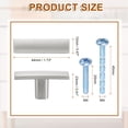 thumbnail image 2 of Uxcell 5 Pack Single Hole Cabinet Knobs, 1.7 Inch Kitchen Cabinet Handles Solid Zinc Alloy t Bar Knob for Kitchen Bathroom Cabinets Drawers Hardware, Silver, 2 of 7