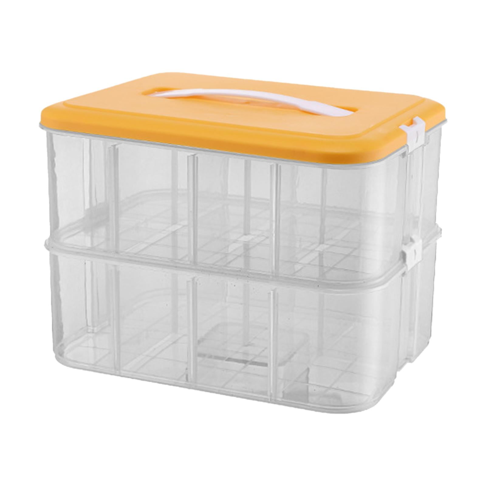 deevoka Portable Building Blocks Storage Gaming Building Blocks Container Case for Craft double layer