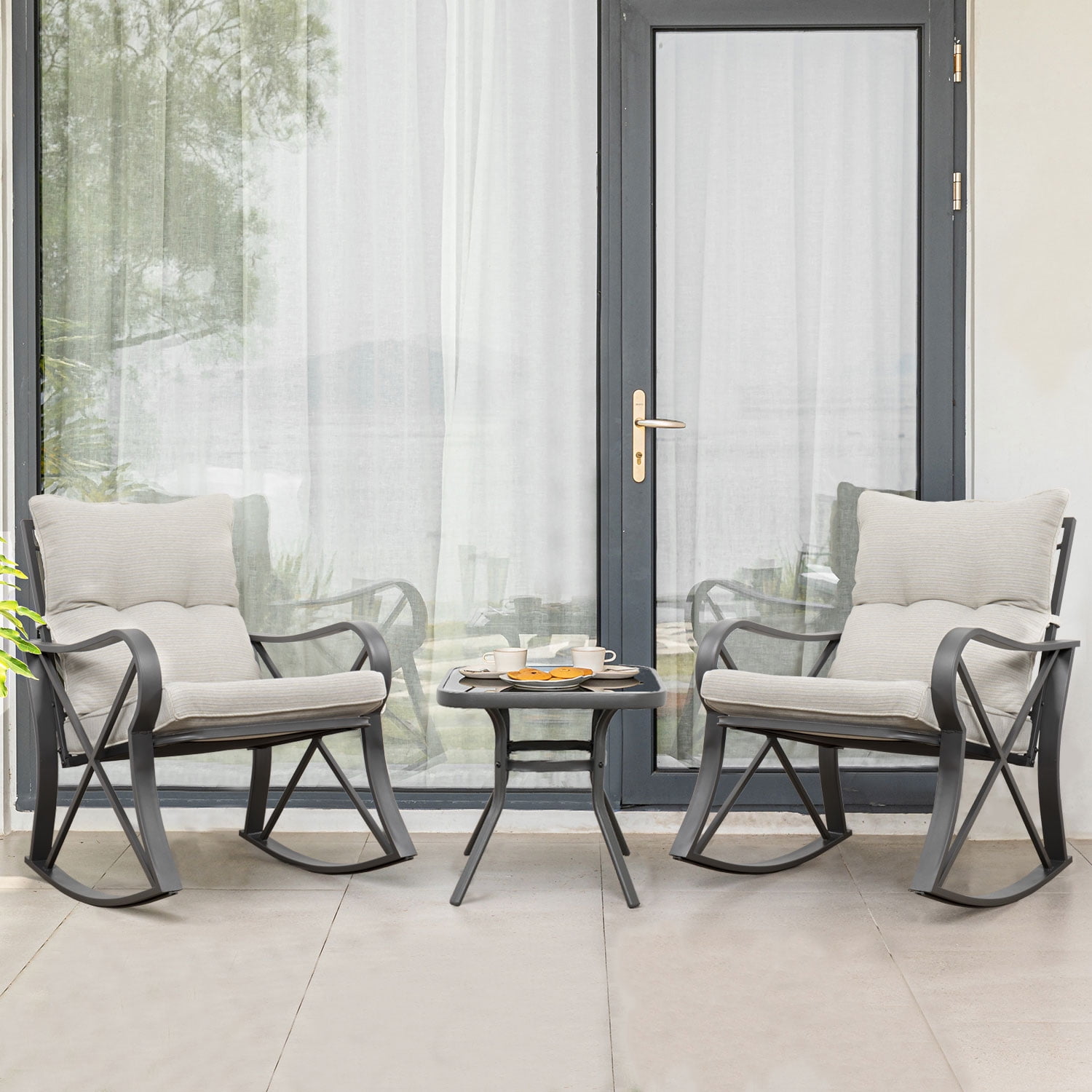 Madison padded rocking bistro set 3pc new arrivals