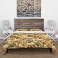 thumbnail image 3 of Designart 'Vintage Kosmeja Flowers Mixed Media' Floral Duvet Cover Set, 3 of 4