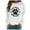 White, variant on jsaierl Womens Sweatshirt Round Neck Dog Paws Graphic Top Long Sleeve Dressy Casual Shirt Comfy Novelty Pullover Sweatshirt