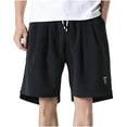 thumbnail image 2 of Floenr Mens Shorts,Men's Fashion Classic Twill Relaxed Fit Casual Wear Pocket Shorts Pants, 2 of 9