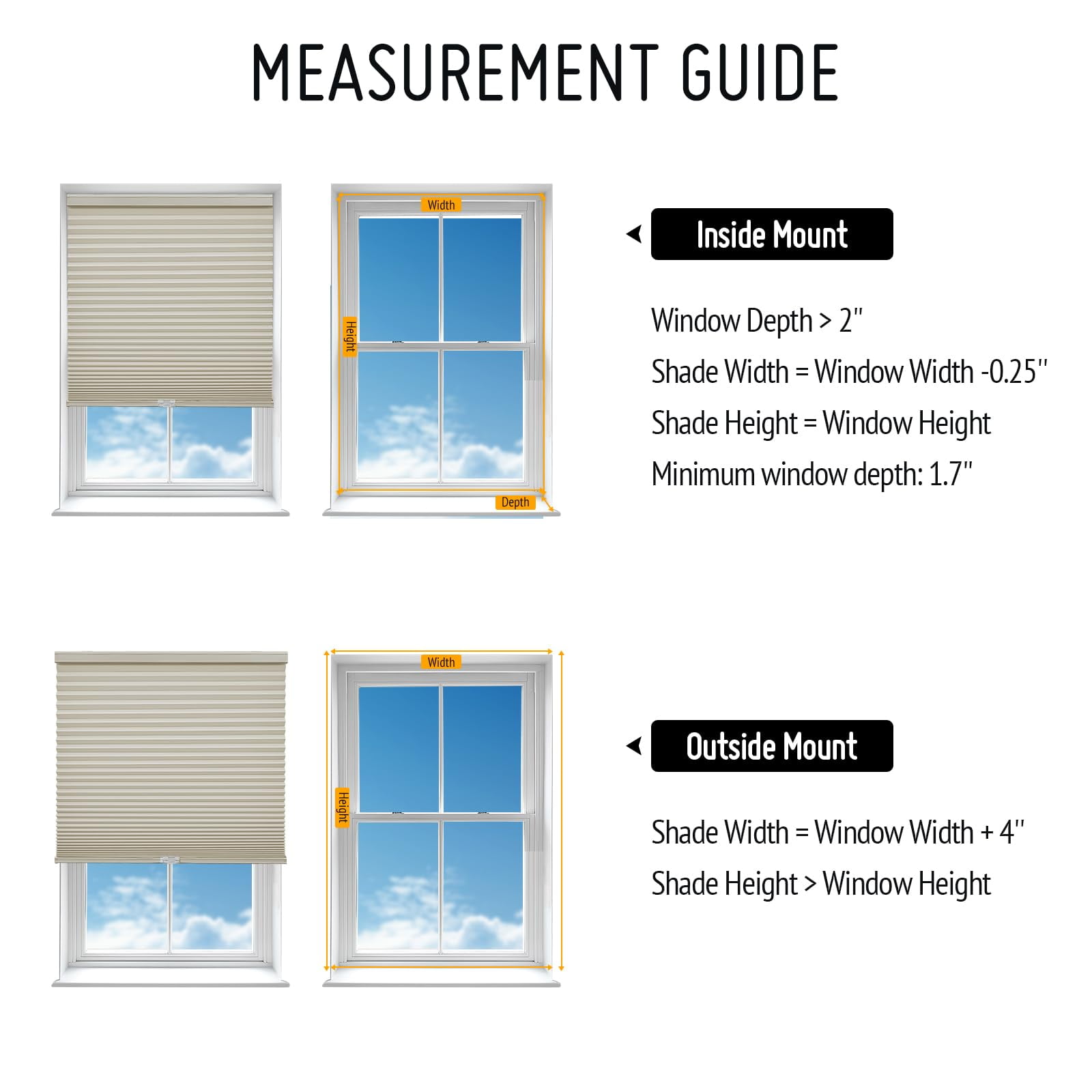 Keego Cellular Shades Cordless Honeycomb Shades for Windows Pull Down Blackout Cellular Blinds 9/16" Single Cell Thermal Insulated Blinds for Home Office(Grey,59"W x72"H)