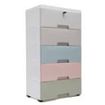 thumbnail image 6 of Stackable Plastic Cupboard 5-Layer Storage Cabinet Drawers Household, 6 of 15