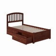 thumbnail image 4 of Richmond Twin XL Wood Platform Bed with Footboard & Storage Drawers in Walnut, 4 of 8