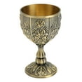 thumbnail image 1 of Metal Wine Cup, Rustproof Vintage Style Metal Embossed Wine Cup Flower Pattern  For Decor Gold,Silver,Bronze, 1 of 8