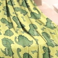 thumbnail image 3 of Yellow Green Dinosaurs Bones Pattern Blanket,Comfortable Soft Flannel Throw Blanket,All Season,Warm Lightweight Blankets for Sofa Bed Couch Living Room Chair,30"x40", 3 of 4