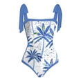 thumbnail image 4 of MKLEKYY Trajes De Baño Mujer 2 Piezas Women 1 Piece Swimwear+1 Piece Cover Up Two Piece Vintage Print Swimsuit Monokini Bikini 2 Piece Swimsuits Two Piece Tankini Set 1602, 4 of 4