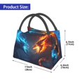 thumbnail image 2 of Fuzoiu Red And Blue Fire Dragon C Print Portable Insulation Lunch Bag,Large Lunch Box,Container Reusable Leakproof Tote for Work, Travel, and Outdoor Activities, 2 of 6