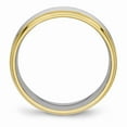 thumbnail image 2 of Stainless Steel Polished Yellow IP Grooved Ring Size: 6; for Adults and Teens; for Women and Men, 2 of 6