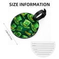 thumbnail image 5 of Saint Patrick's Day 2pcs PU Leather Round Bag Tags with Privacy Cover and Name ID Tag - Suitcase Tags for Travel Luggage, Handbags, Backpacks, School Bags, 5 of 6