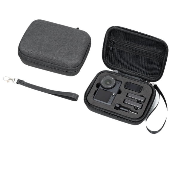 Carrying Case Storage Bag for DJI Action 6 Camera ,EVA Protective Pouch with Wrist Strap, Water-Resistant Action Camera Accessory