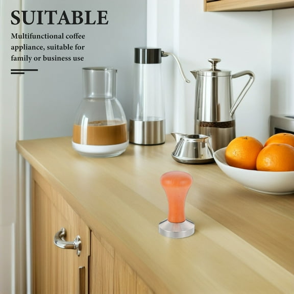 Masteelf Coffee Tamper Stainless Steel Espresso Tamper With Wooden Handle Tools Ideal For Home Or Cafe Use