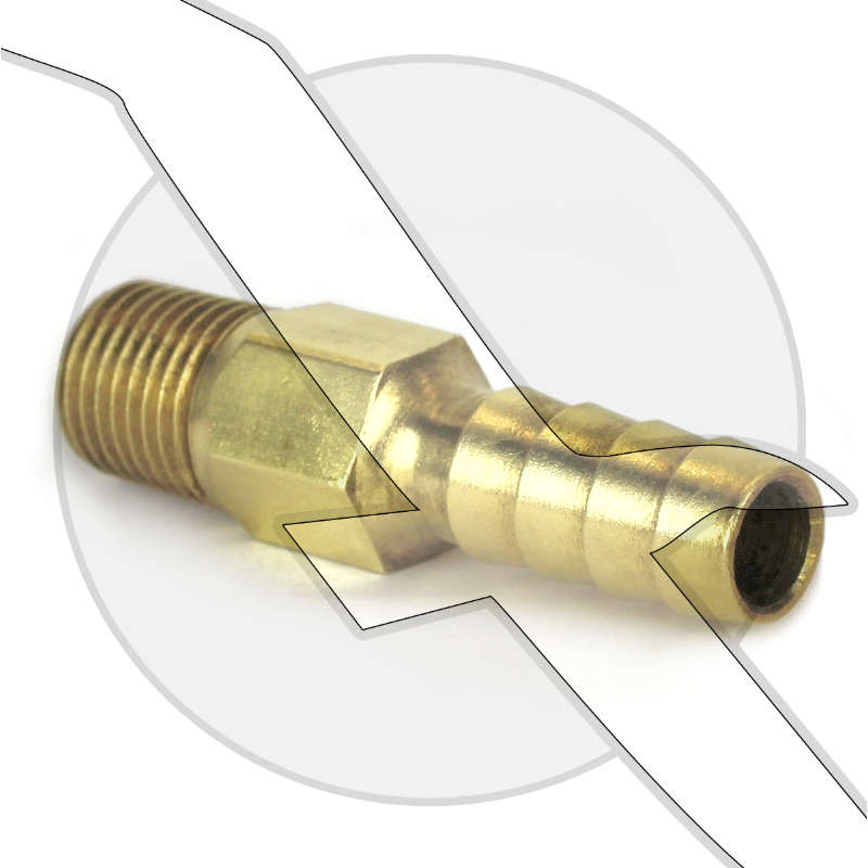 1/4 Inch NPT Male Threads x 3/8 Inch Barb Fuel Tank AntiSyphon Valve