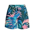 thumbnail image 4 of Miqool Mens Swim Trunks with Pockets, Quick Dry Swim Shorts Hawaiian Tropical Print Summer Holiday Beach Board Shorts Swimwear Bathing Suits, 4 of 6
