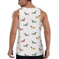 thumbnail image 3 of Fotbe Dachshund Dog Puppy Pattern Men's Quick Dry Workout Tank Top Gym Muscle Tee Fitness Bodybuilding Sleeveless T Shirt Breathable Workout Shirt-X-Large, 3 of 9