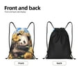 thumbnail image 2 of Yiaed Clear Sky Cute Sunflower Panda Print Drawstring Bags Drawstring Backpack Bulk String Back Pack Gym Sport Bag-Small, 2 of 5