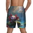 thumbnail image 2 of Lsque Mens Swim Trunks Pond Cute Axolotl Pattern - Bathing Suit Compression Liner - Beach Swim Shorts Swimwear - (S-3XL) - Stretch Quick Dry -, 2 of 9