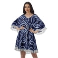 thumbnail image 1 of Moomaya Robe d'Été pour Femmes, Grande Taille, Kimono Aguichant Imprimé, Mini-Robe, 1 of 6