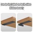 thumbnail image 6 of 6" Black Floating Shelf Bracket - Industrial Hidden Wall Bracket for Kitchen, Bathroom Bookshelves - Heavy Duty, Free Hanging Invisible Support for Shelves & Countertops (Pack of 2), 6 of 7