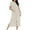 Beige, variant on Dasayo Zip up Women Nightgown Hospital Beige Long Chemises Striped Side Split Sleepwear Gowns for Women Sleepwear L