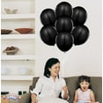 thumbnail image 2 of PMU PartyTex Pitch Black Permium 12 Inch Latex Balloons Pkg/50, 2 of 7