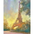 thumbnail image 2 of Stevens, Allayn 26x32 Black Ornate Wood Framed with Double Matting Museum Art Print Titled - Eiffile Tower, 2 of 4