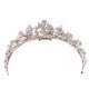 thumbnail image 3 of Corona de novia ENTASSER hecha a mano con perlas y ramas de plata Tocado Diadema Accesorios para el cabello, 3 of 5