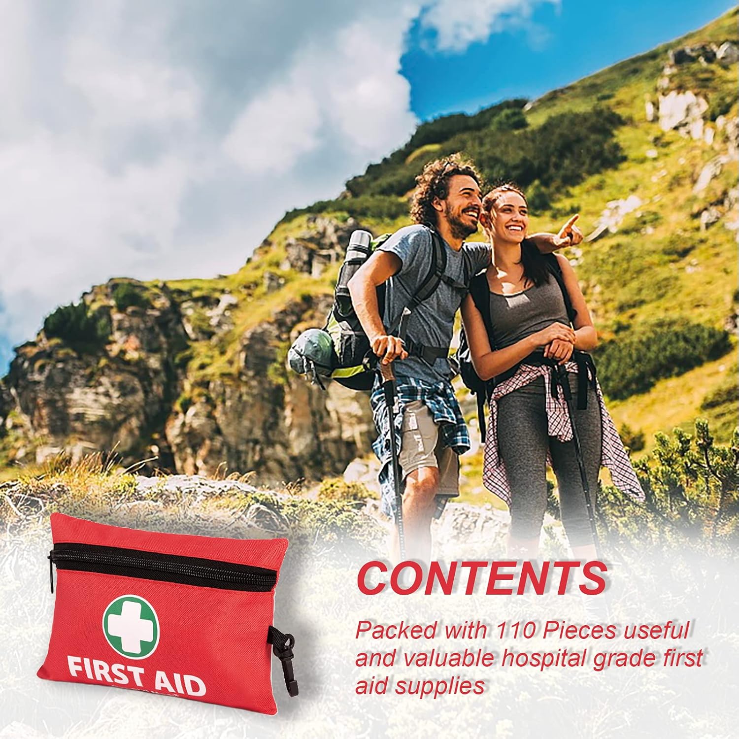 General Medi Mini First Aid Kit 110 Pieces Red photo 4