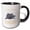 Black/White, variant on 3drose, Maryland Territory Reptile the Freshwater Turtle, 11oz Magic Transforming Mug