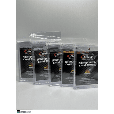 BCW Magnetic Card Holders 35pt 55pt 75pt 130pt 180pt lot of 5 magnetic holders