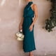 thumbnail image 4 of Vestidos de noche elegantes para mujer, sin mangas, con cuello halter, de satén, para bodas de verano, vestidos de noche largos (L), 4 of 5