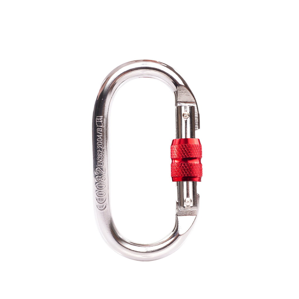 Equipment Carabiner Rappelling Caving 1pc Stainless Steel Lock Convenient 