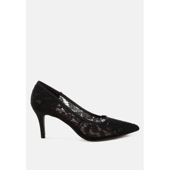 Masega Stiletto Heel Lace Pumps