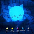 thumbnail image 5 of Luz de noche para gatitos para niños: luz de noche de silicona para bebés, lámpara de noche LED para dormitorio, adecuada para bebés, niños, niñas, adultos mayores, dormitorios y exteriores., 5 of 5