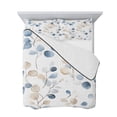 thumbnail image 7 of Blue Brown Botanical Twin Size Down Alternative Comforter, Lightweight Comforter Quilt Bedding Set with Pillow Shams Summer Leaves Watercolor Elegant All Seasons Bed Comforter Duvet Insert 68"x86", 7 of 7