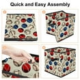 thumbnail image 4 of Baseball Foldable Organizer Bins with Handle, 10.8"x10.5"x10.6", Large Capacity Clothes Storage Storage Cubes, 4 of 6